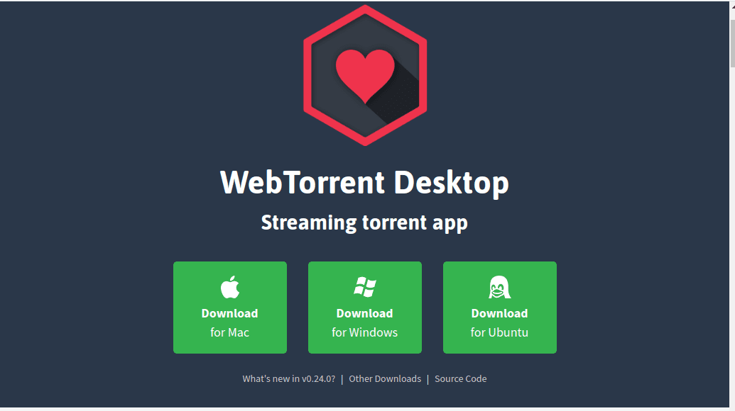 web torrent download page