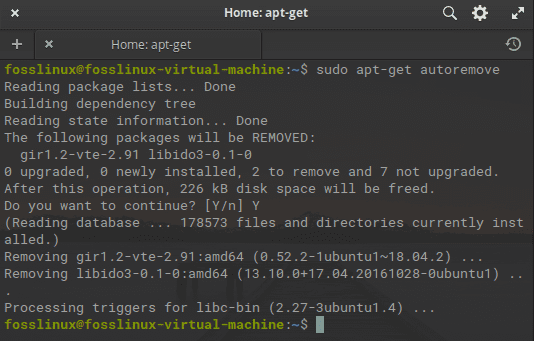 autoremove command