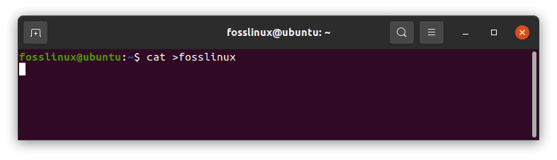 create a new file named fosslinux
