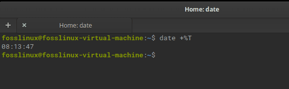 current date in linux