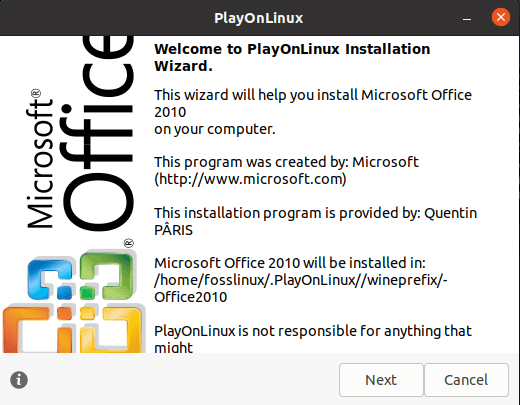 installer wizard