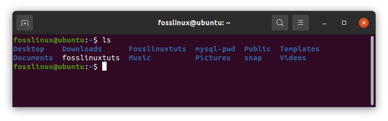 use the ls command to confirm if the foss linux tuts file has been removed