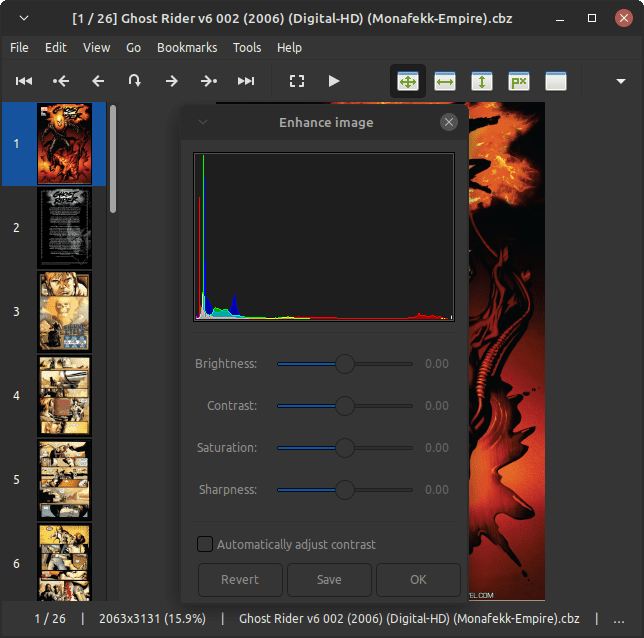 MComix Image Enhancer