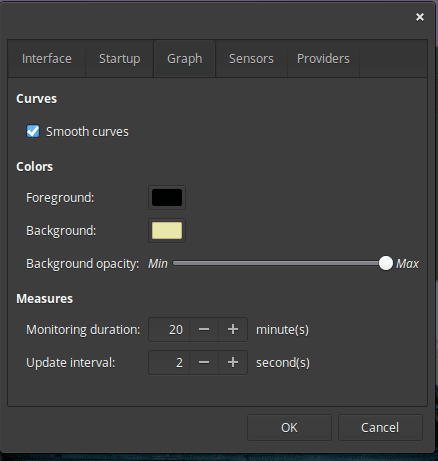 change graph preference