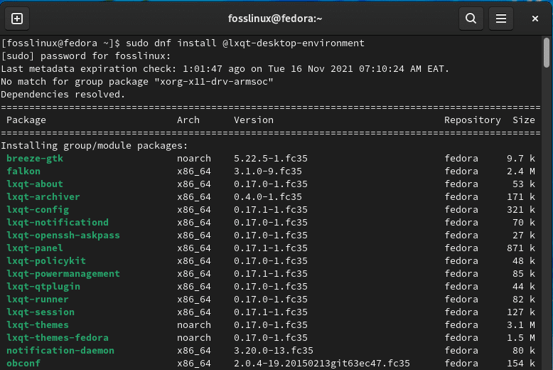 install lxqt environment