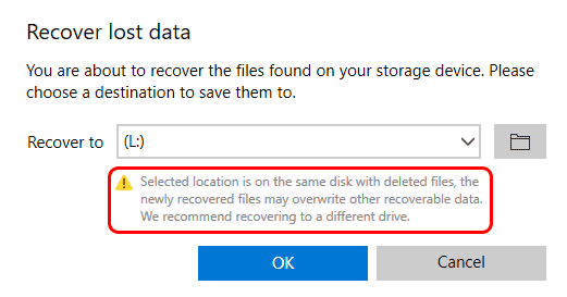 recover lost data