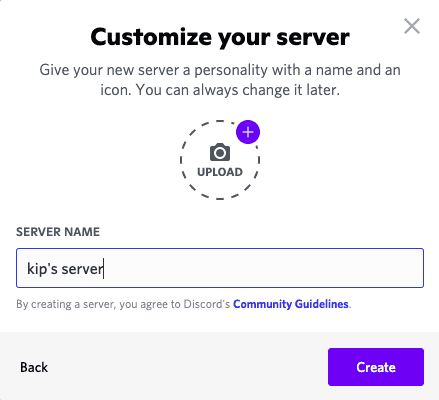 input server name and picture