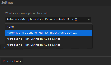 select microphone
