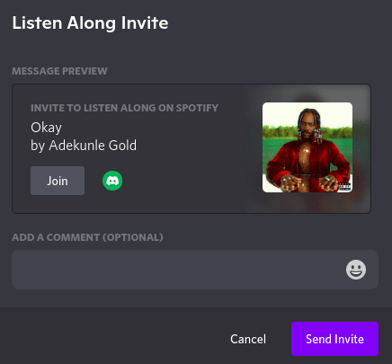 send invite