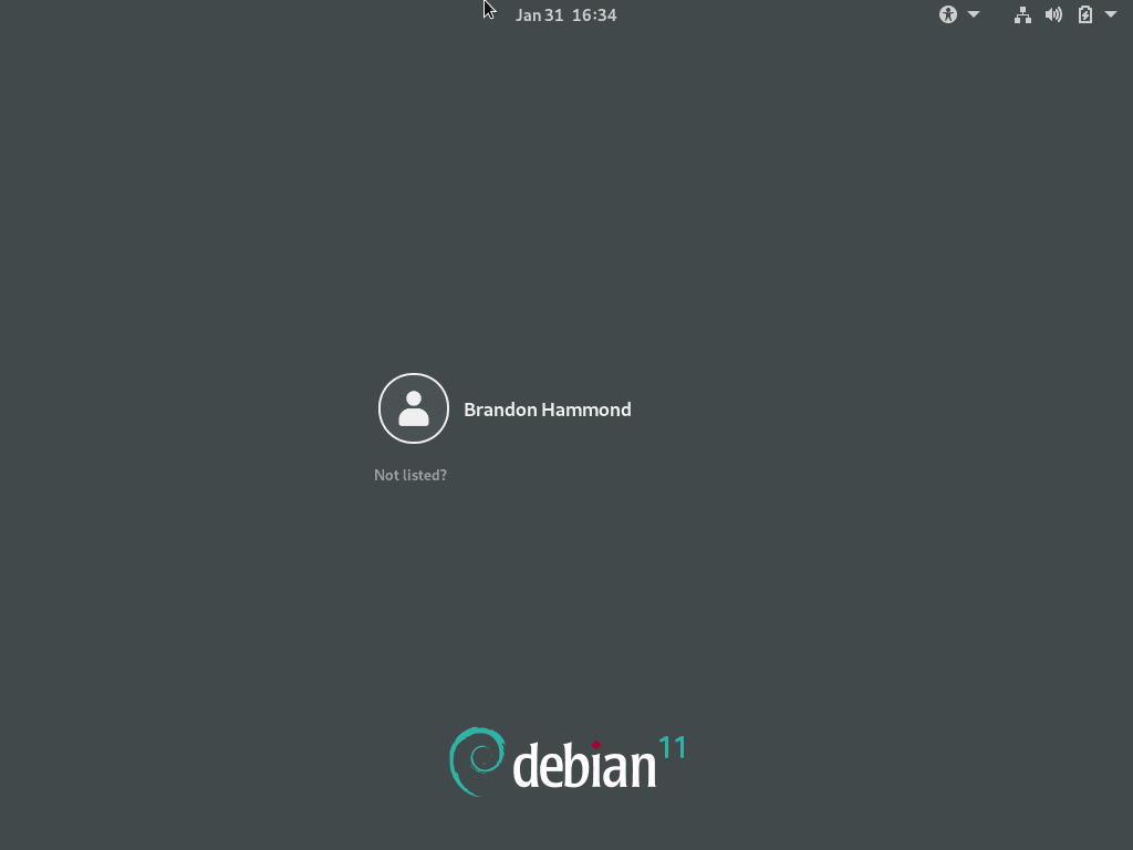 gnome desktop screen