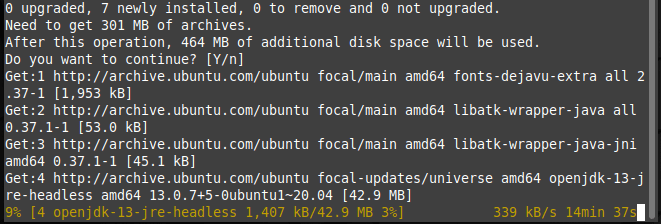 installation process of openjdk 13