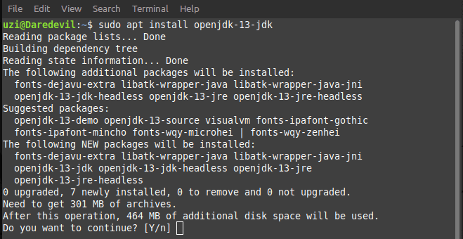 installing openjdk 13