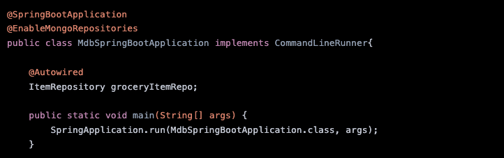 springboot application main class