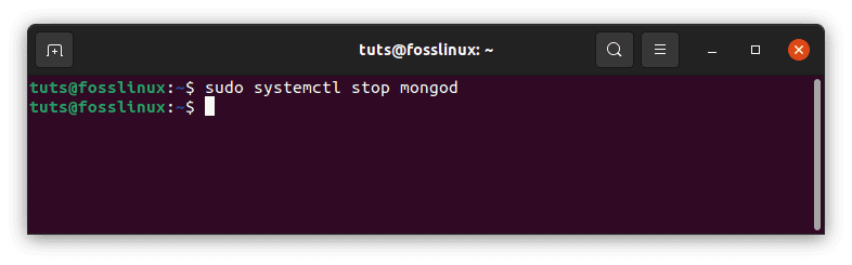 stop mongodb