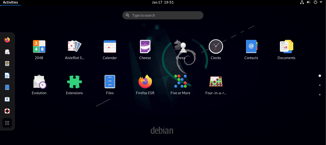 debian desktop