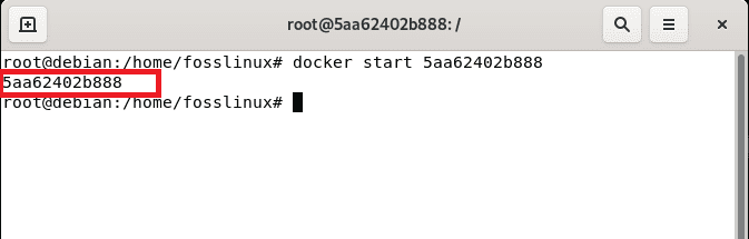 docker start