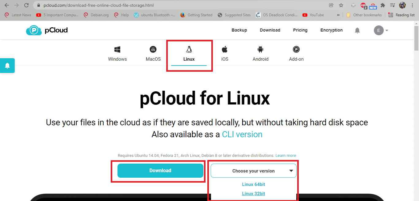 download pcloud