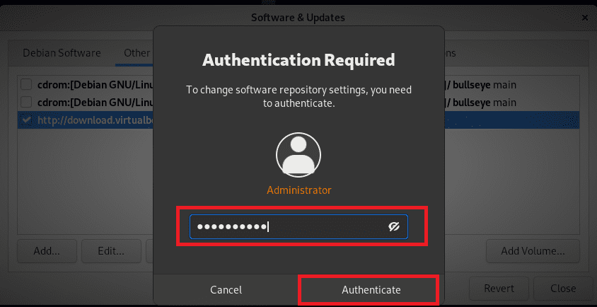 hit authenticate