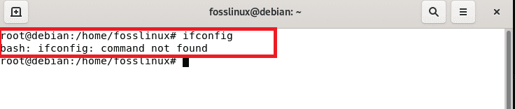 ifconfig not found