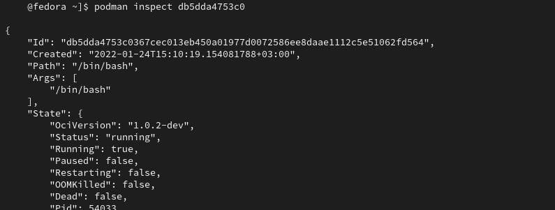 podman inspect 