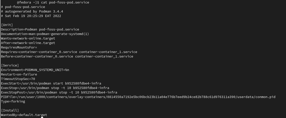 systemd pod service