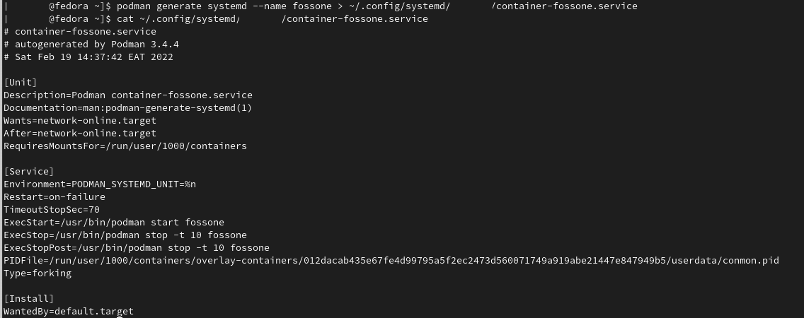 podman generate systemd
