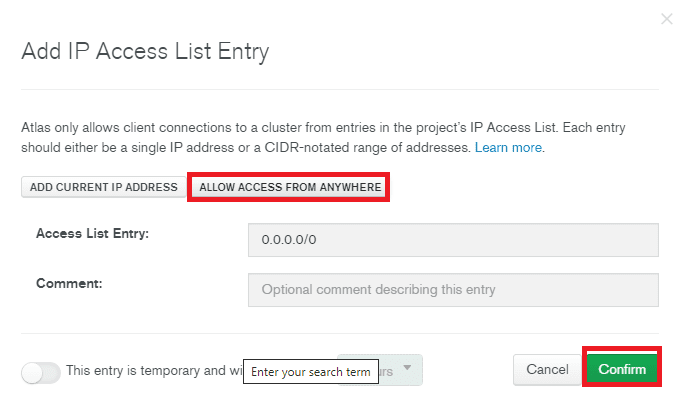 allow ip access