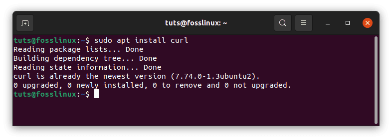 install curl