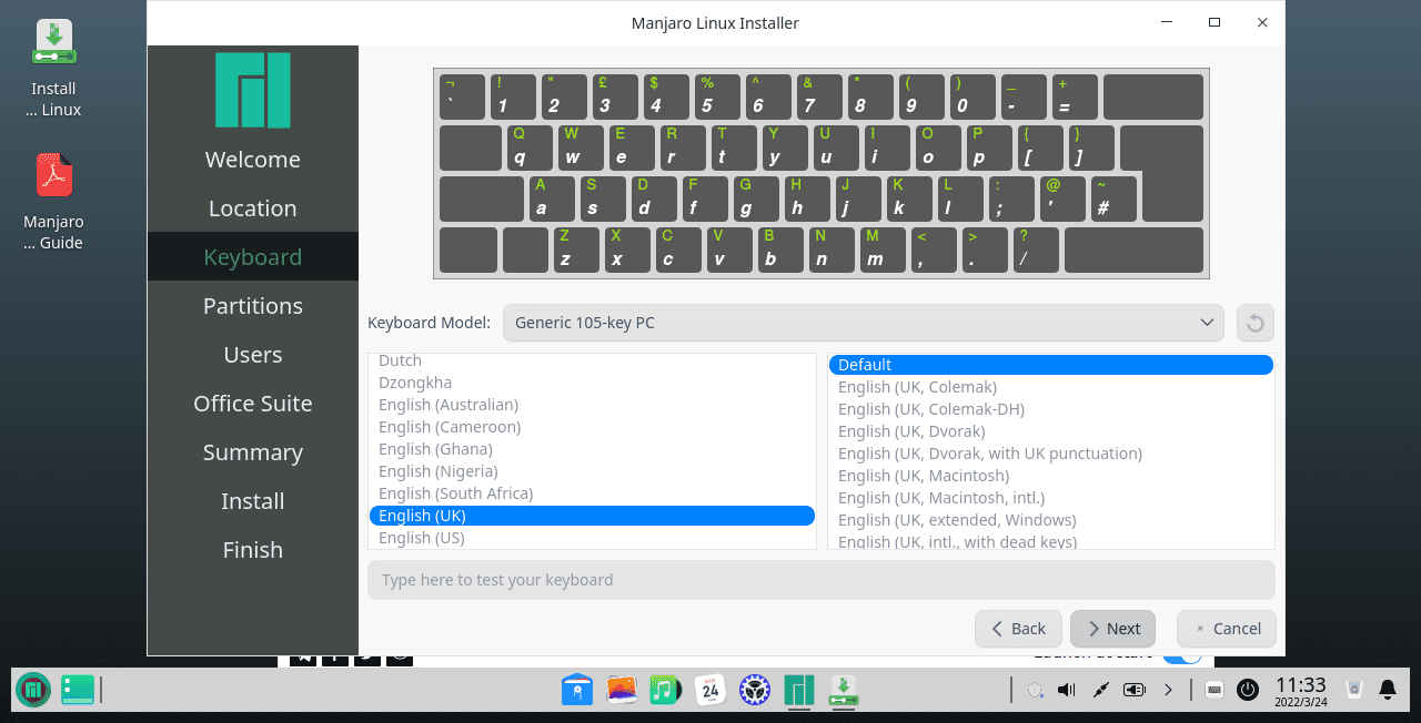 keyboard select
