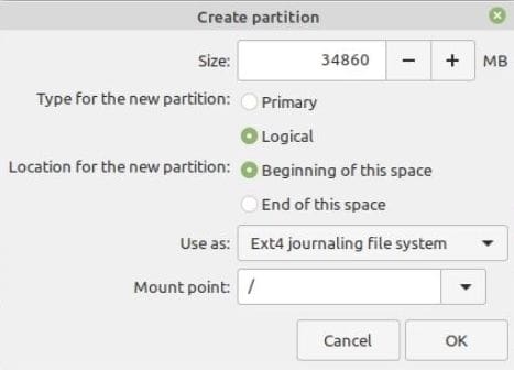 root partition