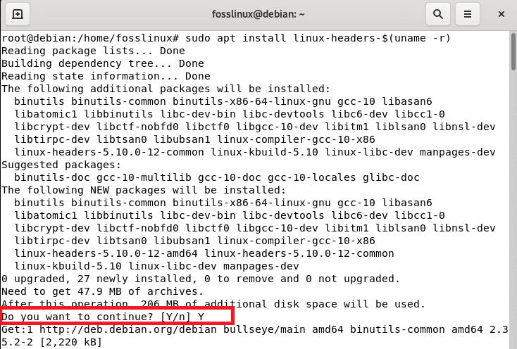install linux header