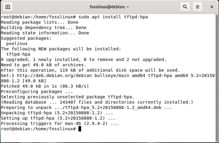 install tftp server