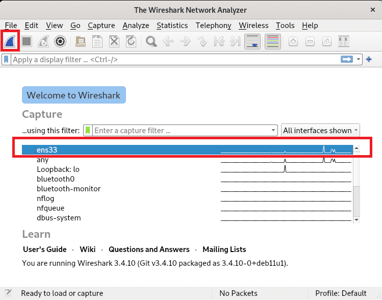 select your network device