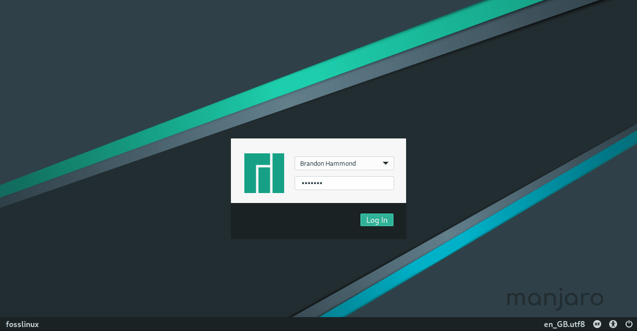 login page