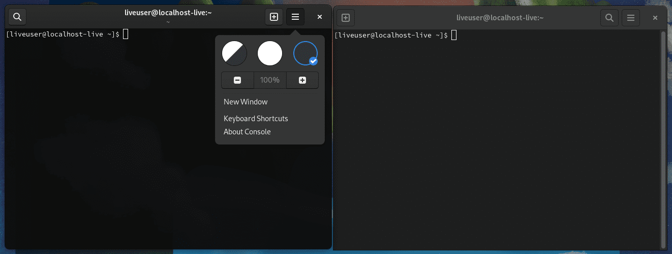 GNOME Console and Terminal