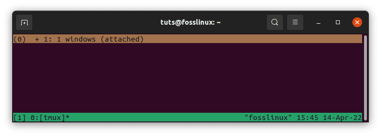 tmux attach