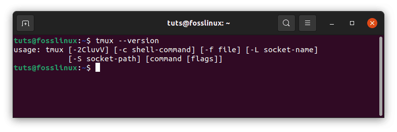 tmux version