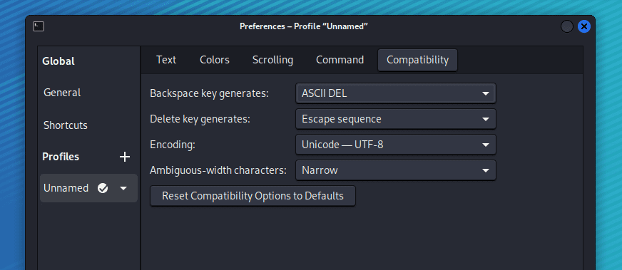 The Compatibility section