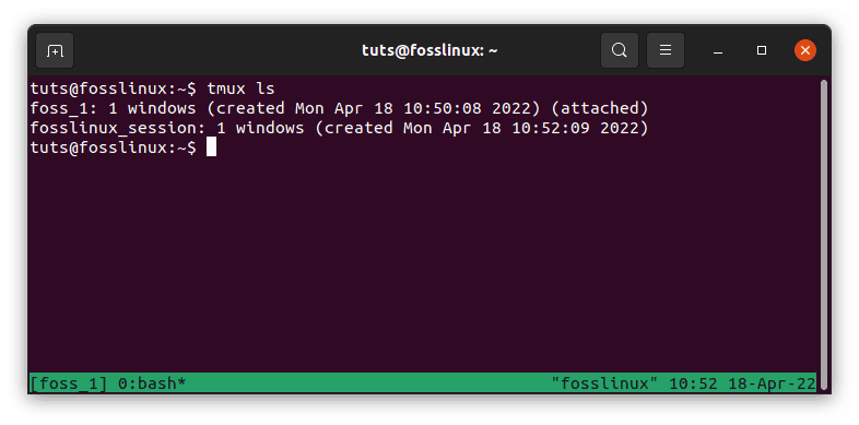 fosslinux session