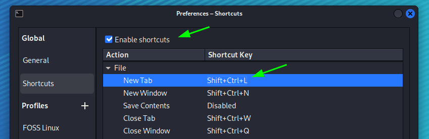 Shortcuts