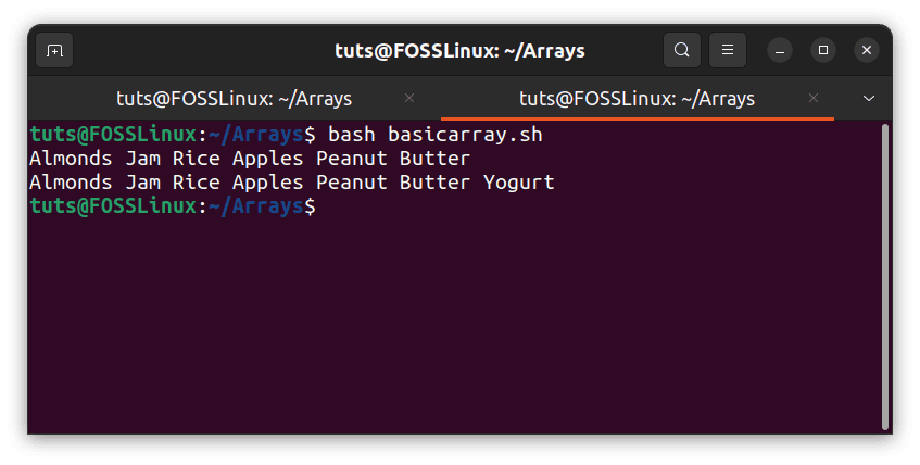 Indexed array new element added
