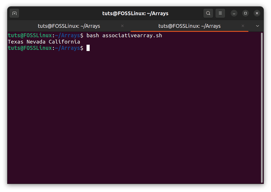 Printing all elements of an associative array