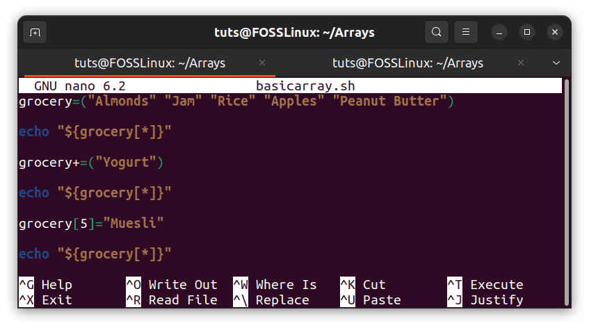 Replacing indexed array element