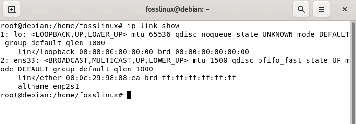 ip link show command