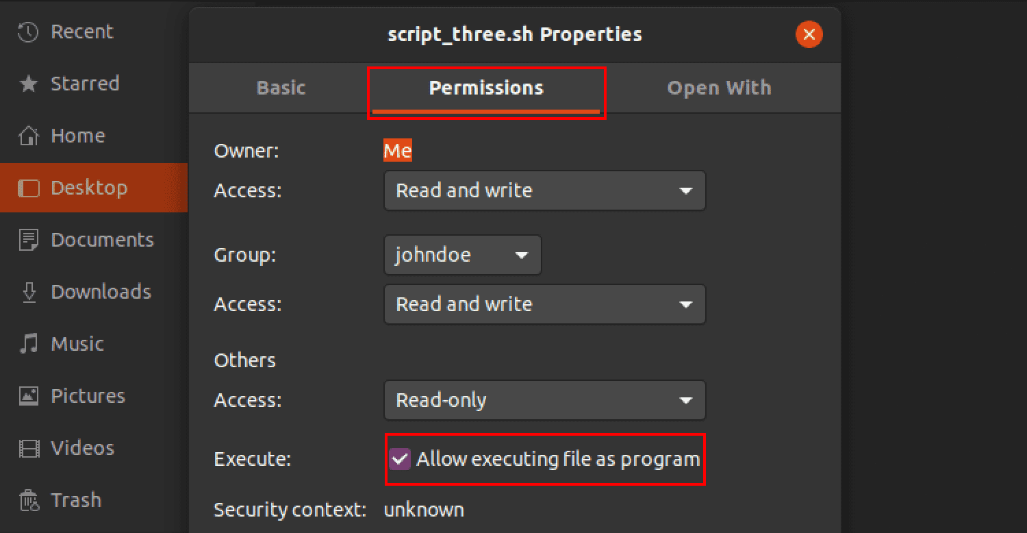 make script executable