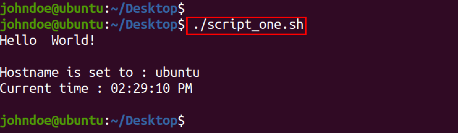 run bash script