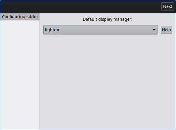 select default display manager