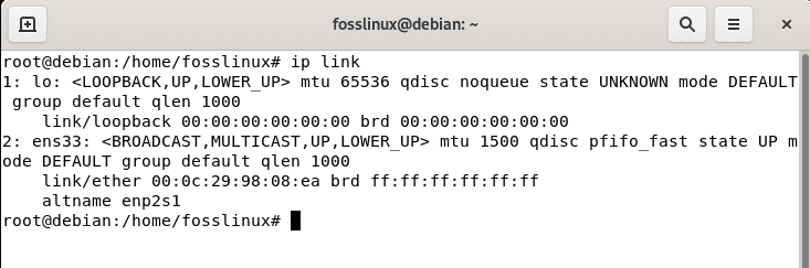 ip link command