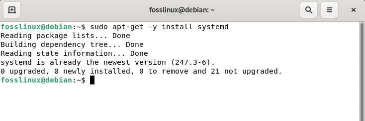 apt get install systemd