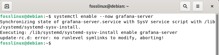 enable grafana server